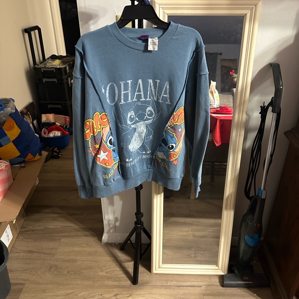 Ohana Graphic Women Sweater - Blue
